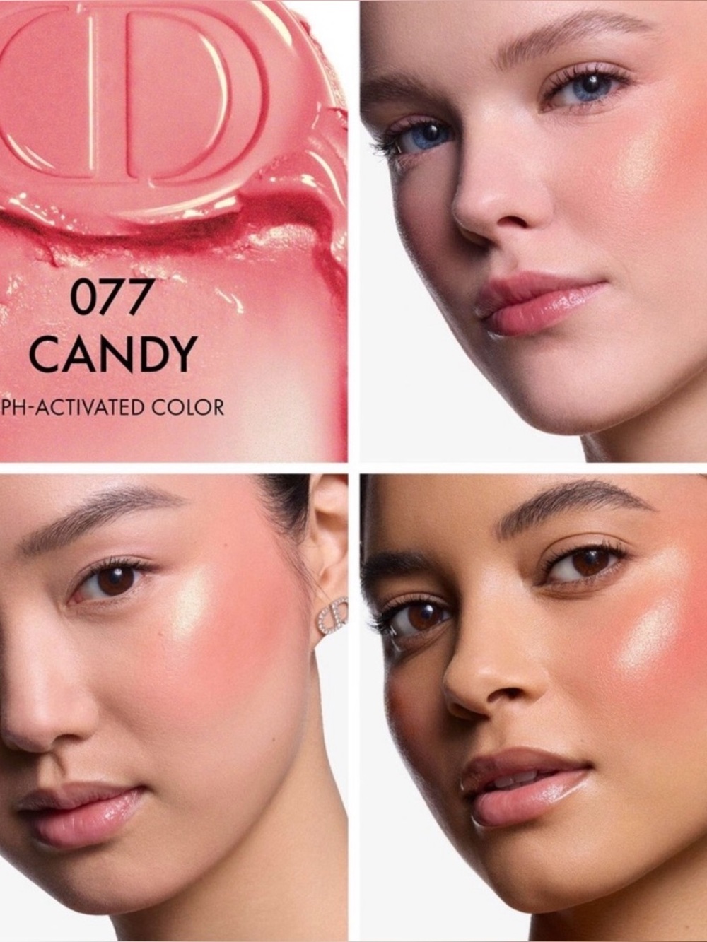 DIOR Backstage Rosy Glow Stick Color Reviving PH Activated Dewy Blush 077 CANDY